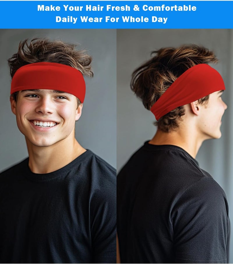 Supeniu Headband for Men & Women, Sweat Wicking Sports Sweatband Headbands, Workout Running Training Yoga Basketball Hairband - Image 5